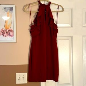 Express Cranberry Mini Cocktail Dress